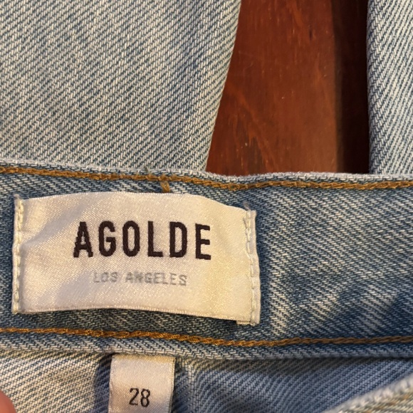 Agolde 90s Pinch Denim Jean Straight Leg Light Wash Size 28 - Picture 7 of 9